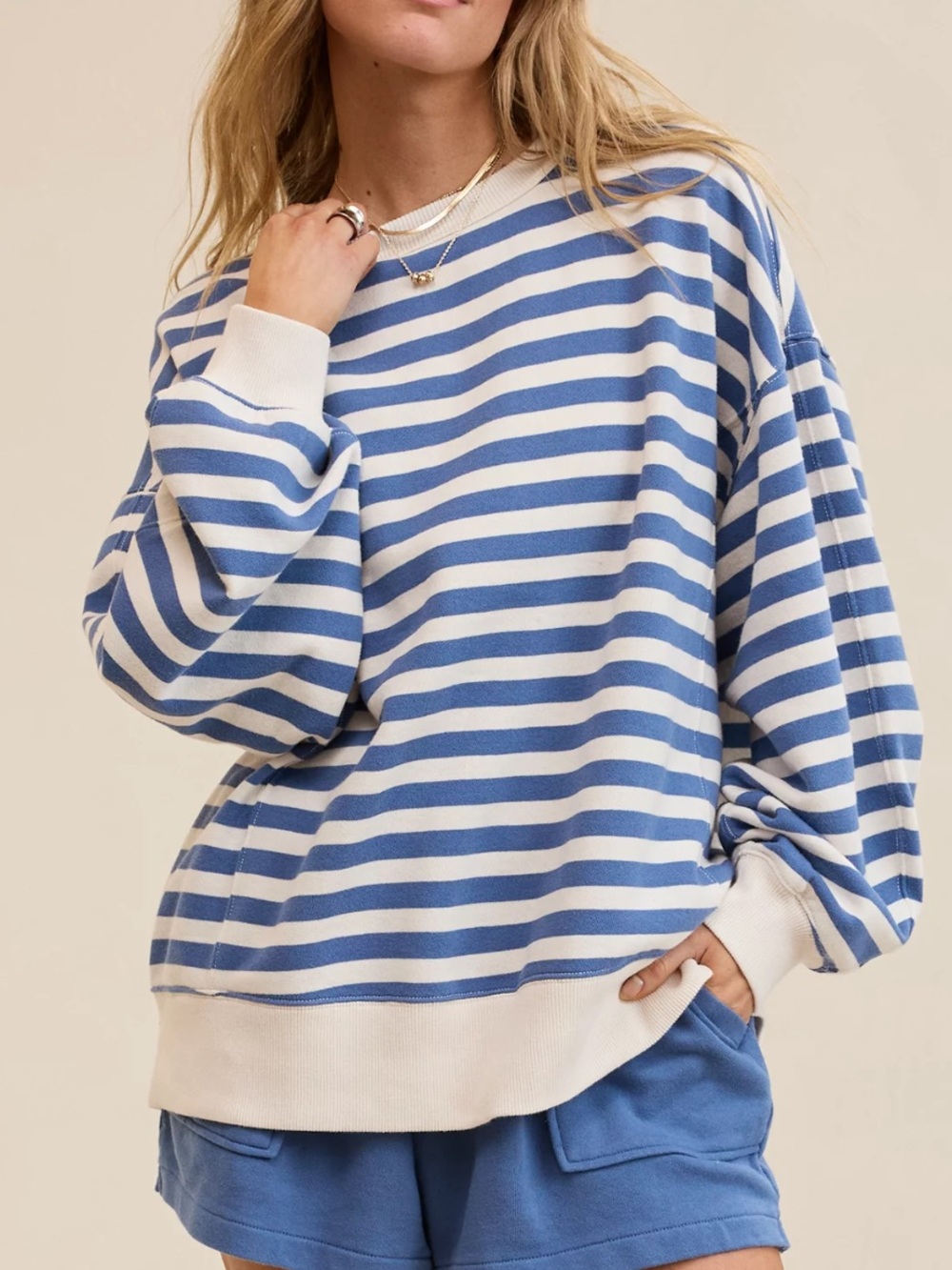 Aerie Go To Striped Sweatshirt